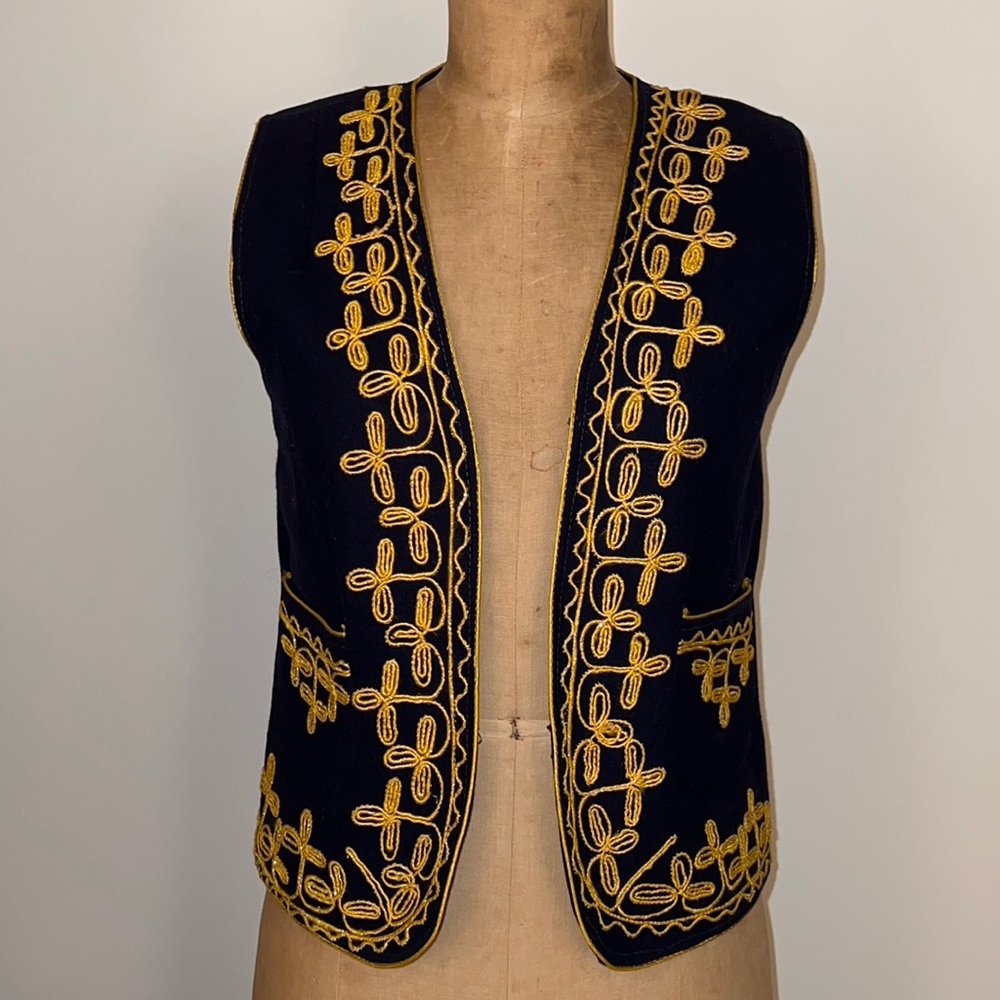 Vintage 1970’s Turkish Hand Embroidered Soutache Vest